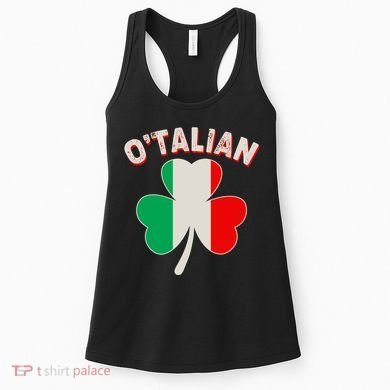 O'Talian St Patrick's Day Italian Shamrock Flag Women's Tank Top