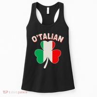 O'Talian St Patrick's Day Italian Shamrock Flag Women's Tank Top thumb 0