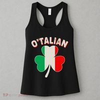 O'Talian St Patrick's Day Italian Shamrock Flag Women's Tank Top thumb 3