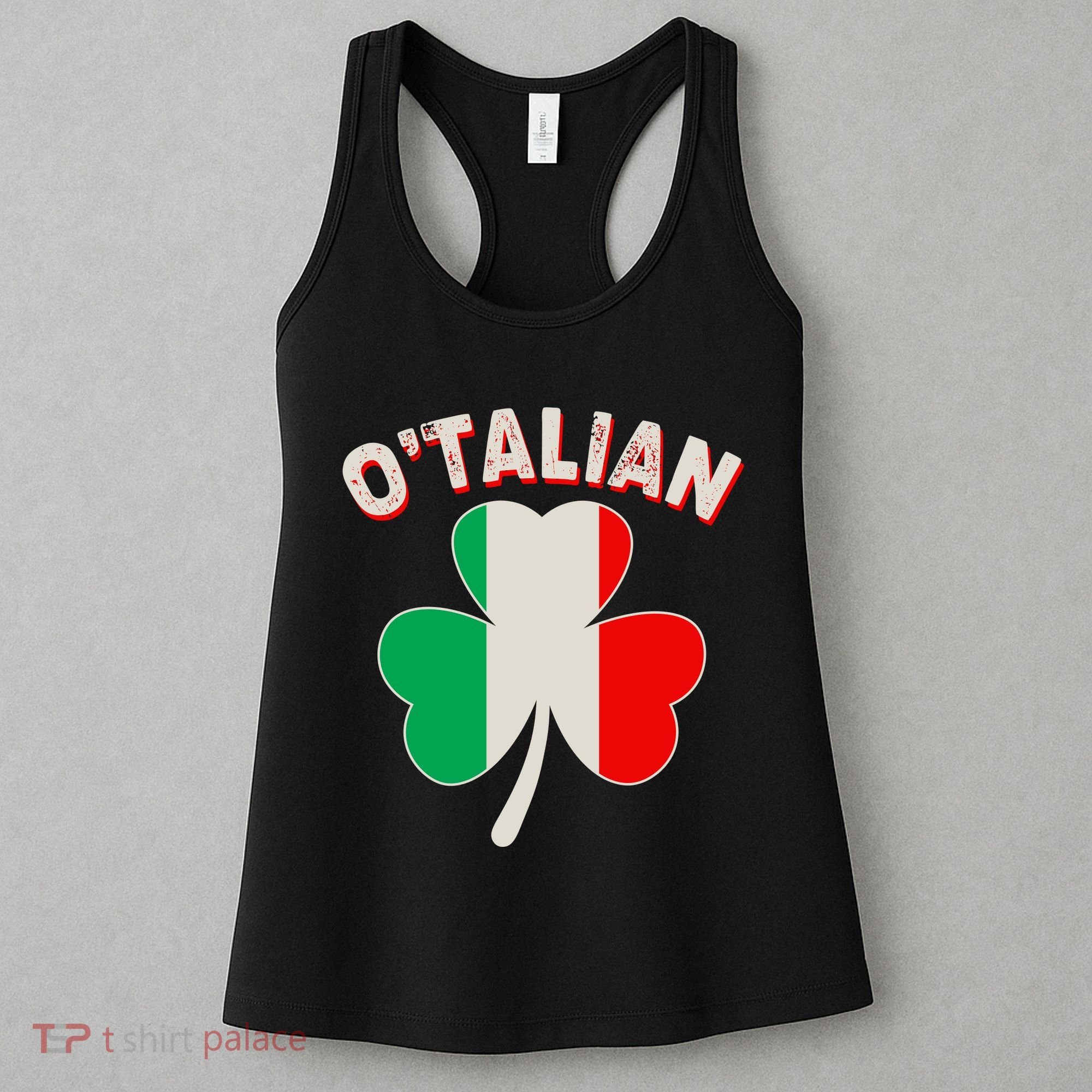 O'Talian St Patrick's Day Italian Shamrock Flag Women's Tank Top