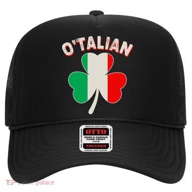O'Talian St Patrick's Day Italian Shamrock Flag Hat