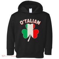 O'Talian St Patrick's Day Italian Shamrock Flag Toddler Hoodie thumb 0