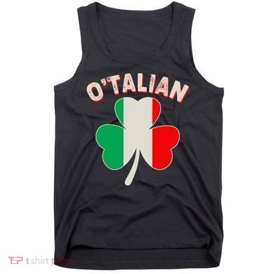 O'Talian St Patrick's Day Italian Shamrock Flag Tank Top