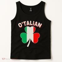 O'Talian St Patrick's Day Italian Shamrock Flag Tank Top thumb 2
