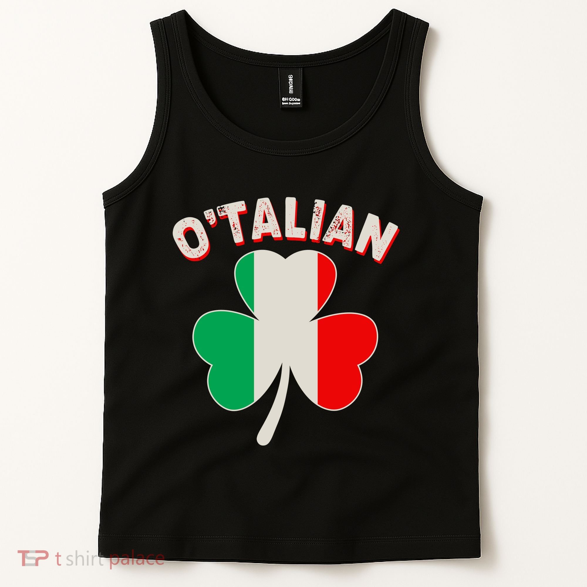 O'Talian St Patrick's Day Italian Shamrock Flag Tank Top