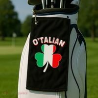 O'Talian St Patrick's Day Italian Shamrock Flag Golf Towel thumb 2