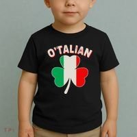 O'Talian St Patrick's Day Italian Shamrock Flag Toddler T-Shirt thumb 2