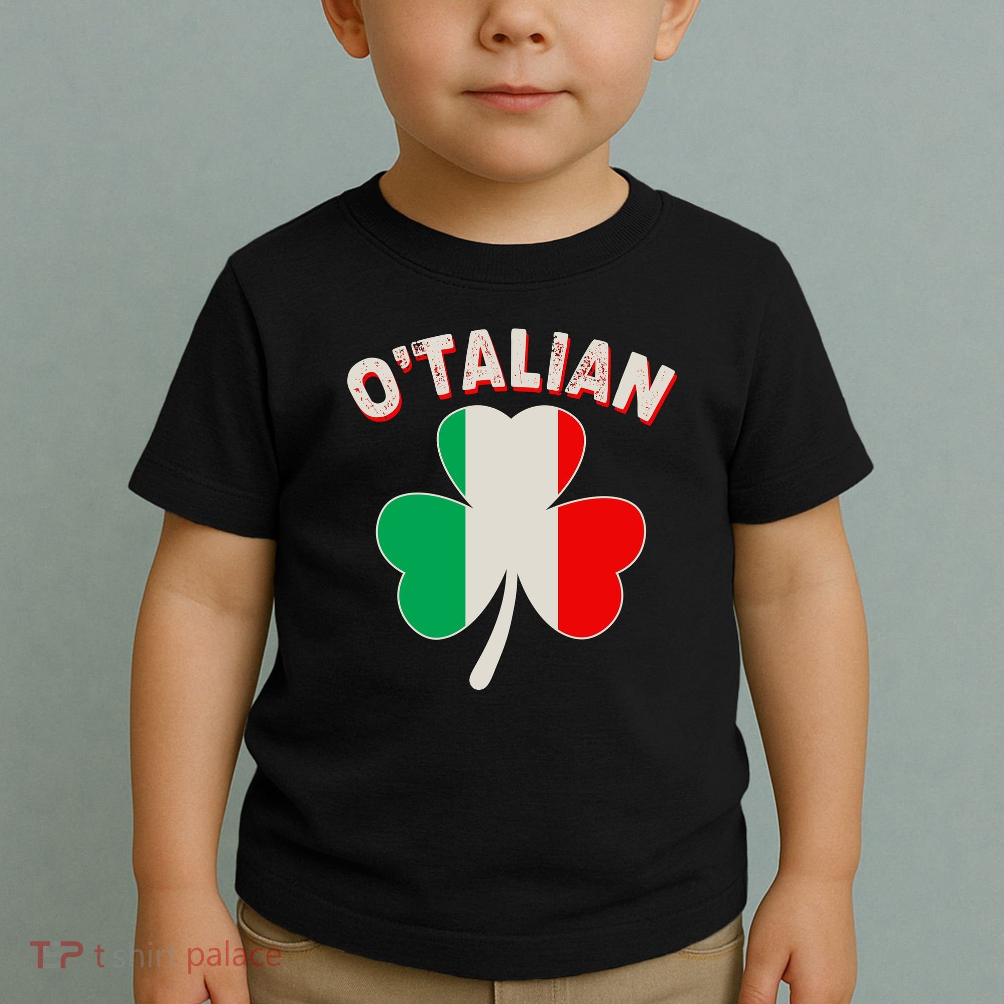 O'Talian St Patrick's Day Italian Shamrock Flag Toddler T-Shirt