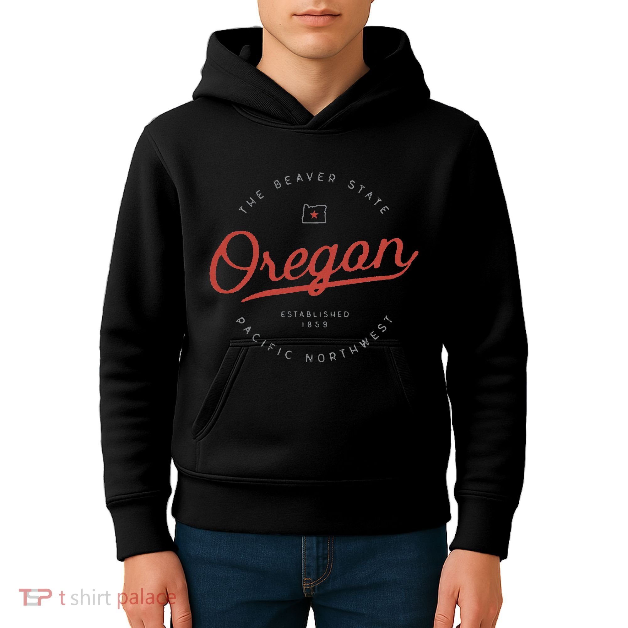 Oregon The Beaver State Pacific Northwest Pnw Kids Hoodie