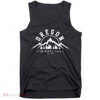 Oregon The Beaver State Est. 1859 Vintage Mountains Tank Top thumb 0