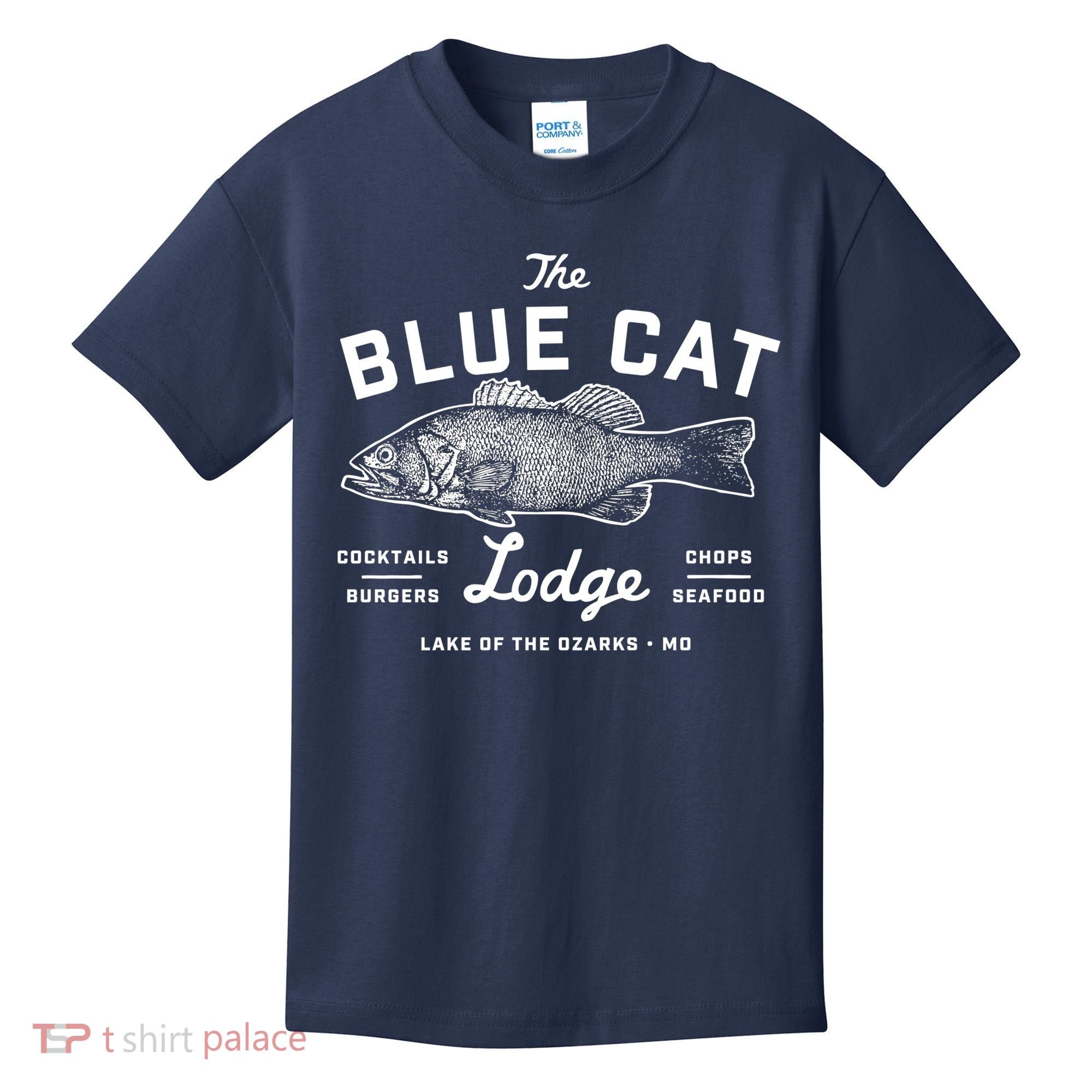 Ozark The Blue Cat Lodge Missouri Kids T-Shirt