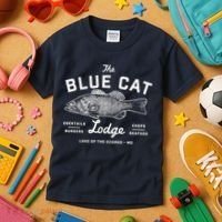 Ozark The Blue Cat Lodge Missouri Kids T-Shirt thumb 3