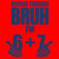 Official Teenager Bruh I'm 6 Plus 7 67 Meme Santa Hat thumb 1