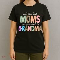 Only The Best Moms Get Promoted To Grandma Leopard T-Shirt thumb 4