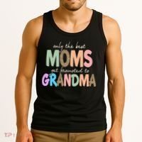 Only The Best Moms Get Promoted To Grandma Leopard Tank Top thumb 3
