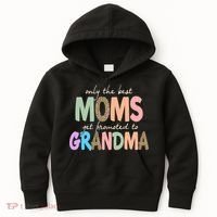 Only The Best Moms Get Promoted To Grandma Leopard Kids Hoodie thumb 0