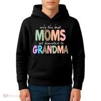 Only The Best Moms Get Promoted To Grandma Leopard Kids Hoodie thumb 4