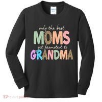 Only The Best Moms Get Promoted To Grandma Leopard Kids Long Sleeve Shirt thumb 0