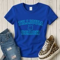 Oregon Tillicum Beach Funny Joke Dad Humor Husband Wife Gift Women's T-Shirt thumb 3