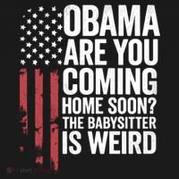Obama The Babysitter Is Weird Funny Backpack thumb 2