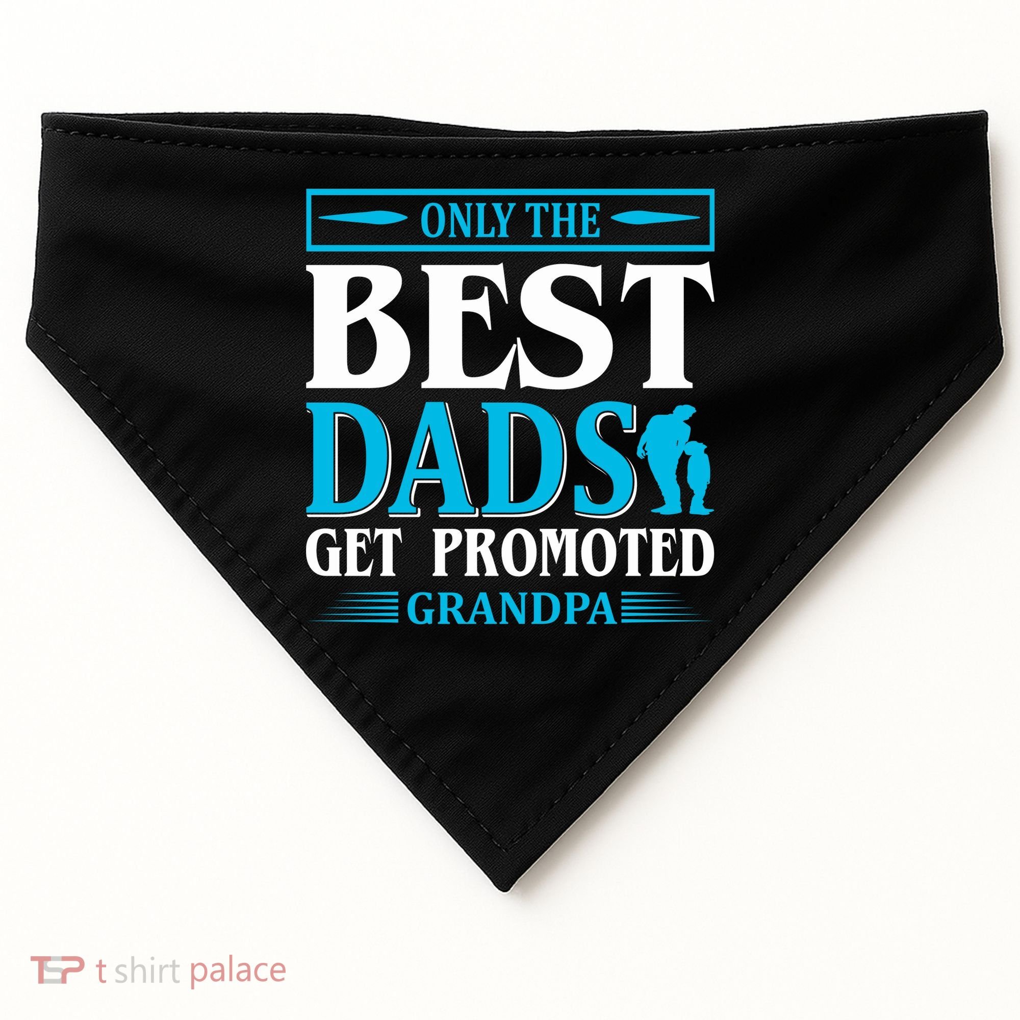 Only The Best Dads Get Promoted To Grandpa USA-Made Doggie Bandana