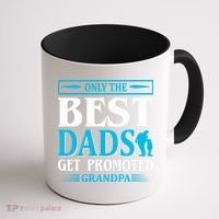 Only The Best Dads Get Promoted To Grandpa Coffee Mug thumb 1