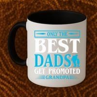Only The Best Dads Get Promoted To Grandpa Coffee Mug thumb 2