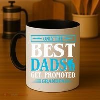 Only The Best Dads Get Promoted To Grandpa Coffee Mug thumb 4