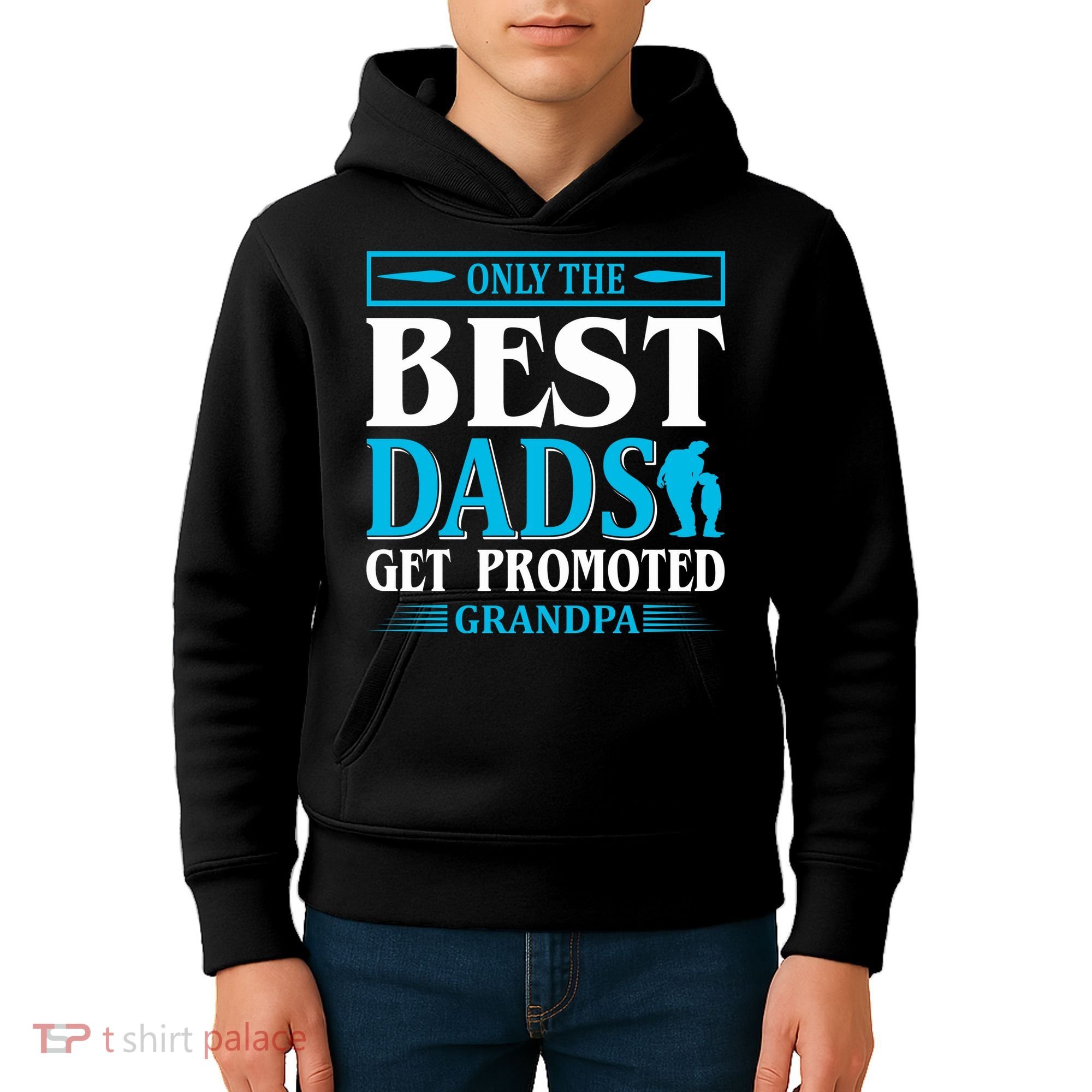 Only The Best Dads Get Promoted To Grandpa Kids Hoodie