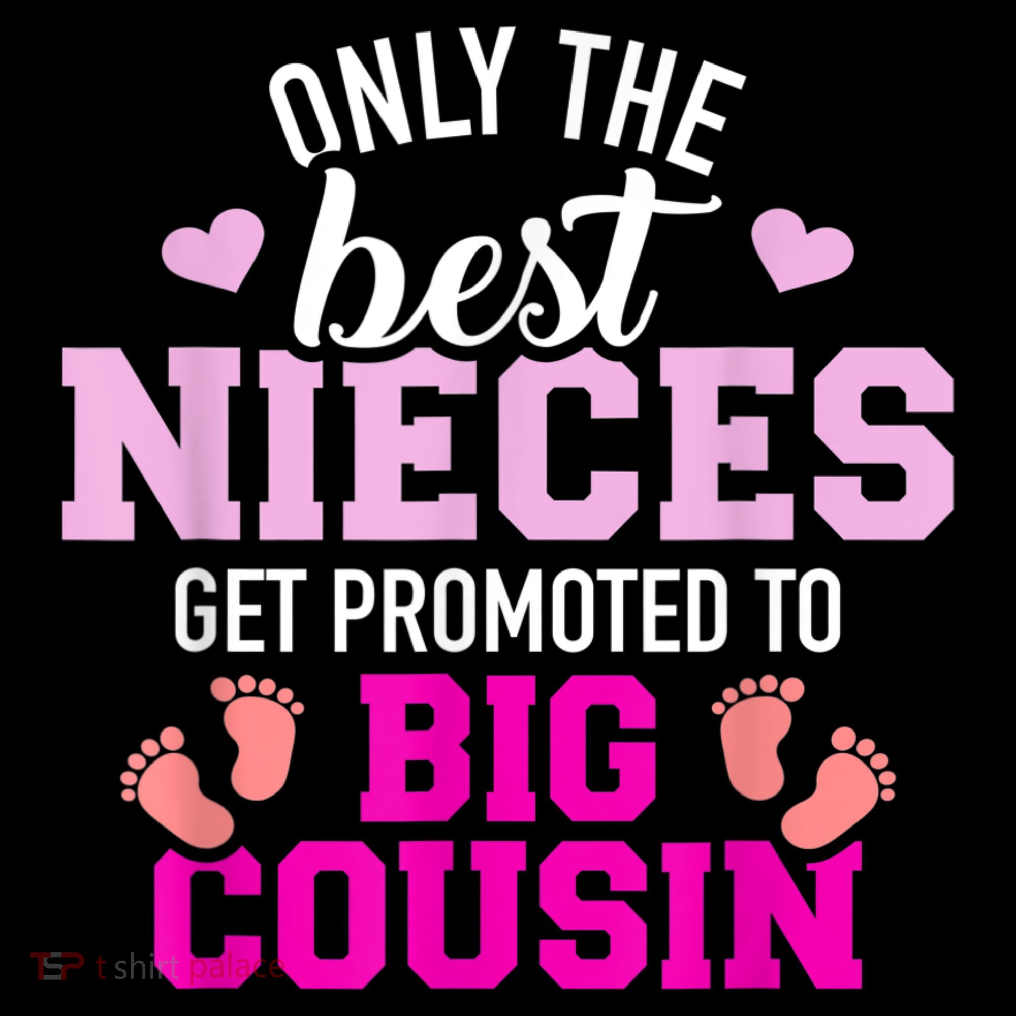 Only The Best Nieces Get Promoted To Big Cousin Stripe Pom Pom Beanie