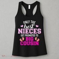 Only The Best Nieces Get Promoted To Big Cousin Women's Tank Top thumb 3