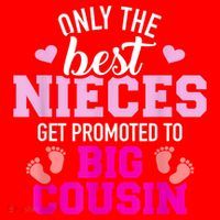 Only The Best Nieces Get Promoted To Big Cousin Santa Hat thumb 1