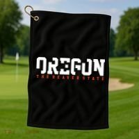 Oregon The Beaver State Cool Logo Golf Towel thumb 1