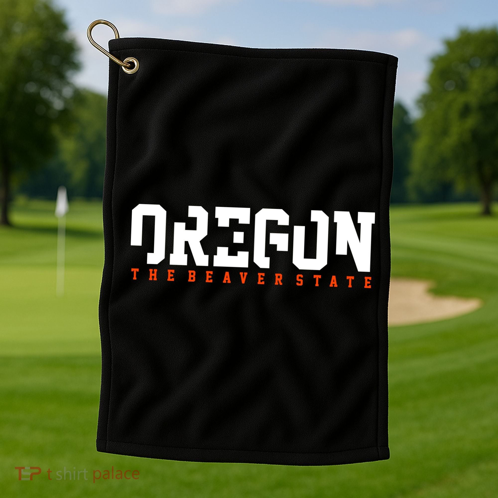 Oregon The Beaver State Cool Logo Golf Towel