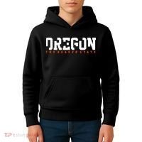 Oregon The Beaver State Cool Logo Kids Hoodie thumb 4