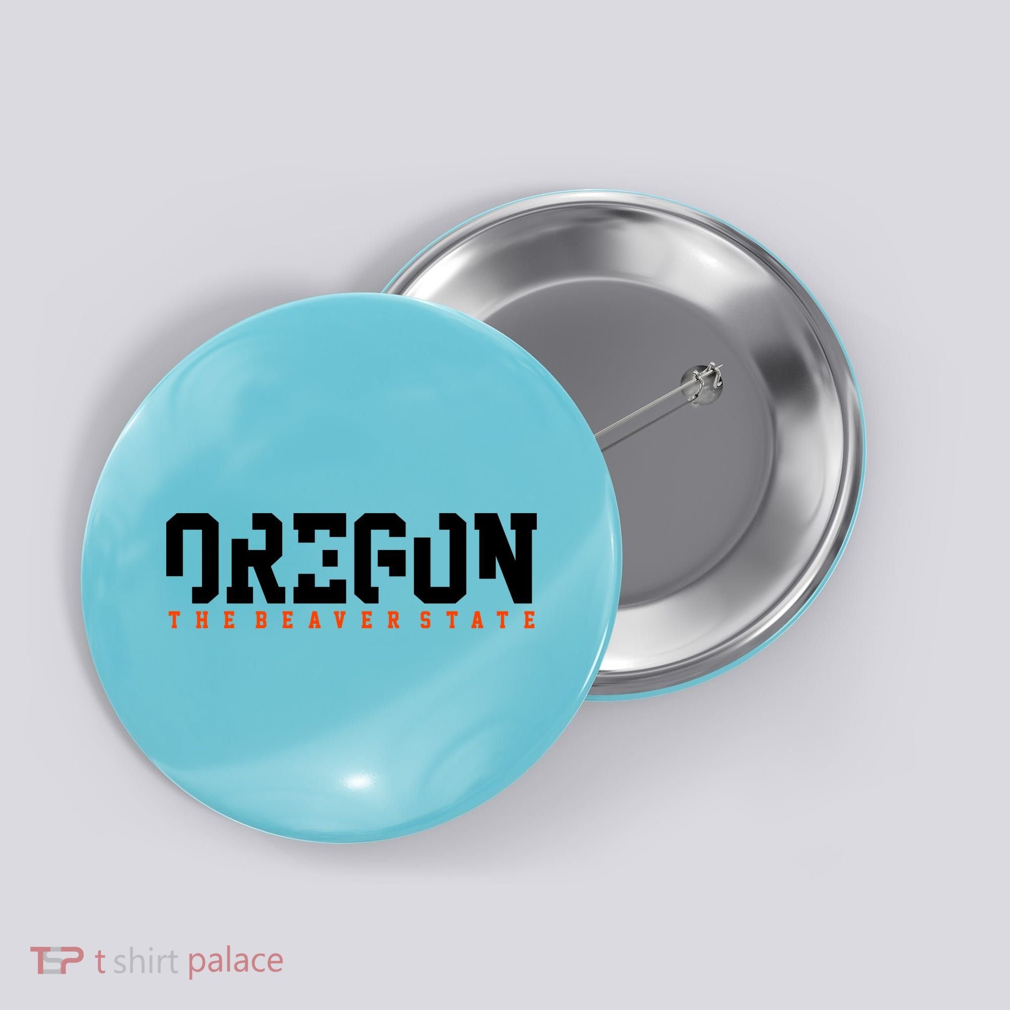 Oregon The Beaver State Cool Logo Button