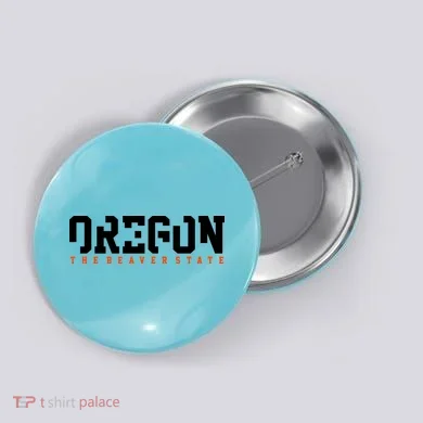 Oregon The Beaver State Cool Logo Button