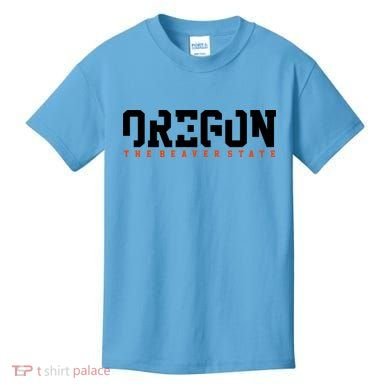 Oregon The Beaver State Cool Logo Kids T-Shirt