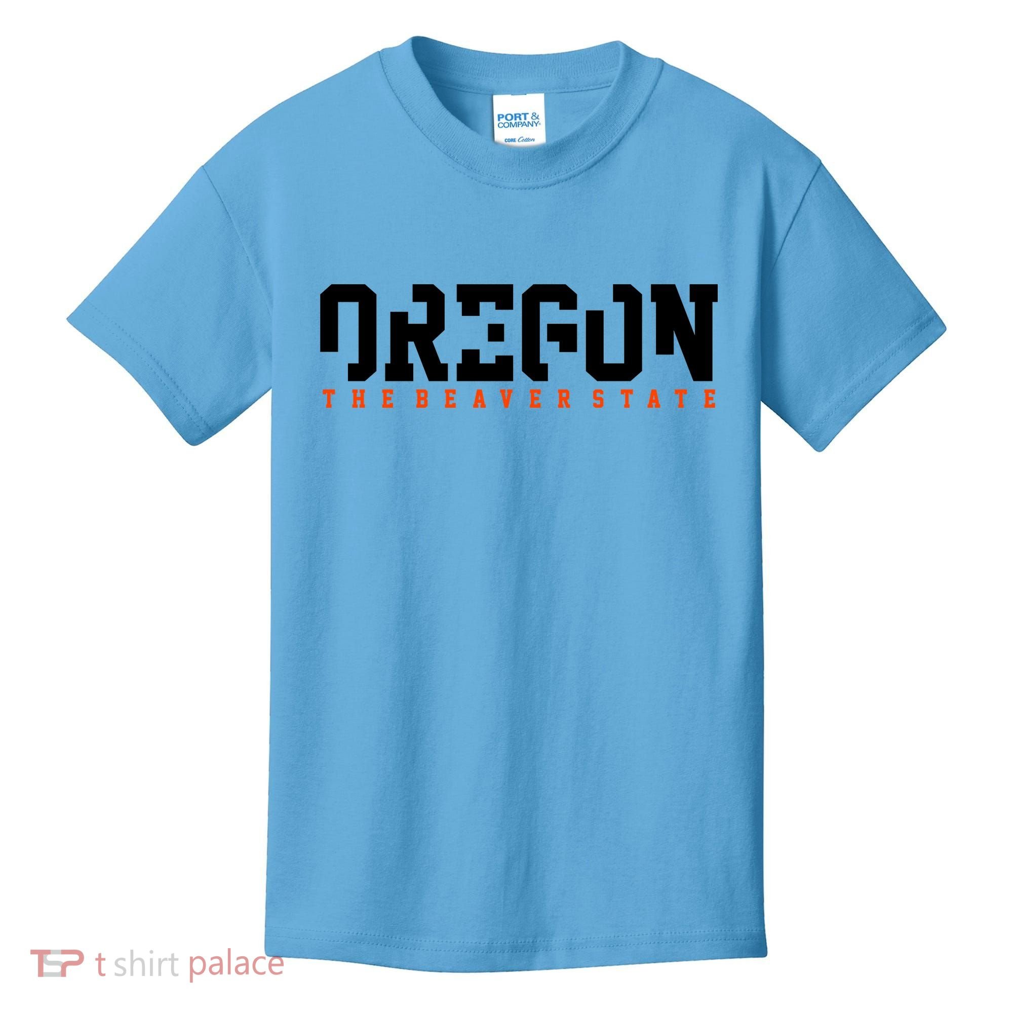 Oregon The Beaver State Cool Logo Kids T-Shirt