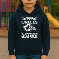 Only The Best Uncles Get Promoted To Great Uncle Kids Hoodie thumb 3