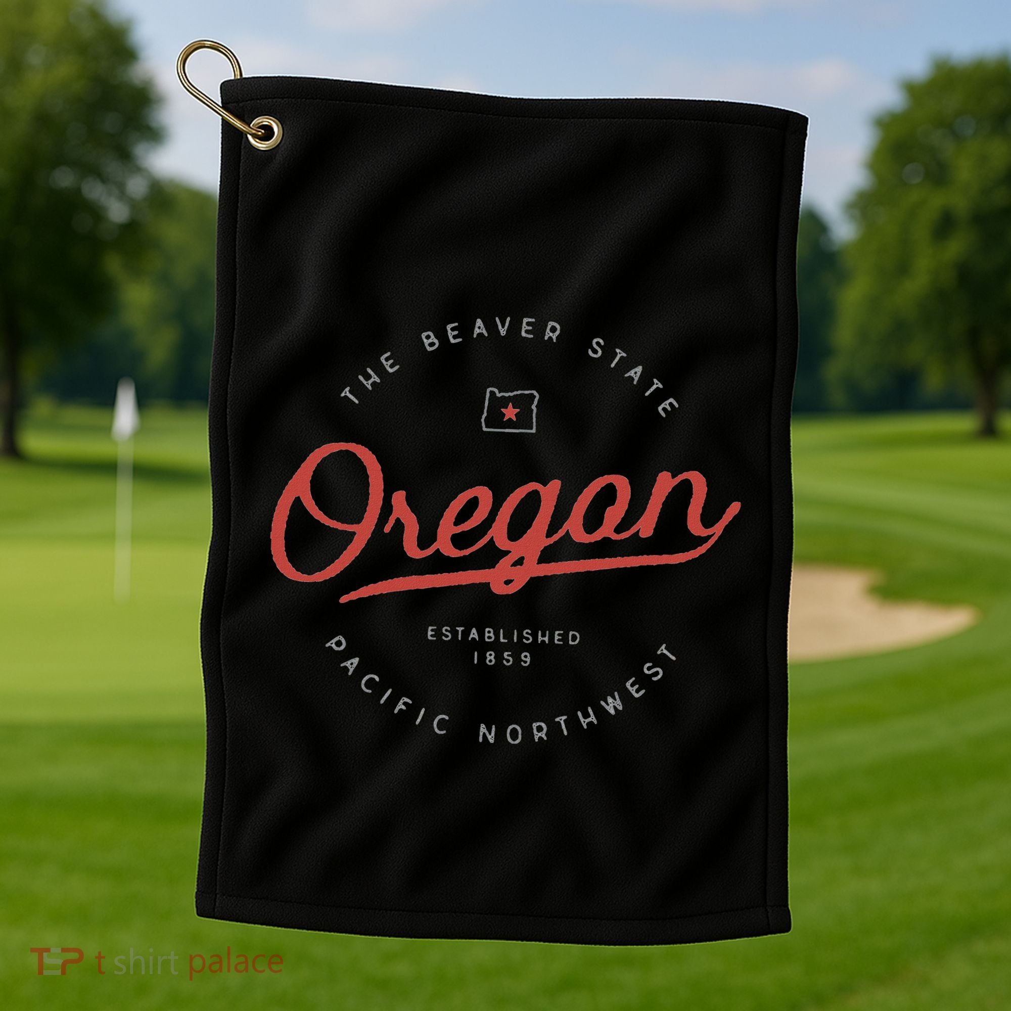 Oregon  The Beaver State Pacific Northwest Pnw Golf Towel