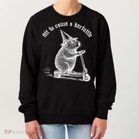 Off To Cause A Kerfuffle Capybara Scooter Chaos Women's Sweatshirt thumb 0