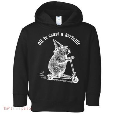 Off To Cause A Kerfuffle Capybara Scooter Chaos Toddler Hoodie