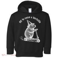 Off To Cause A Kerfuffle Capybara Scooter Chaos Toddler Hoodie thumb 0