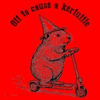Off To Cause A Kerfuffle Capybara Scooter Chaos Santa Hat thumb 1