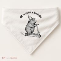 Off To Cause A Kerfuffle Capybara Scooter Chaos USA-Made Doggie Bandana thumb 0