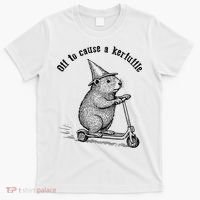 Off To Cause A Kerfuffle Capybara Scooter Chaos T-Shirt thumb 0