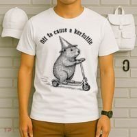 Off To Cause A Kerfuffle Capybara Scooter Chaos T-Shirt thumb 6