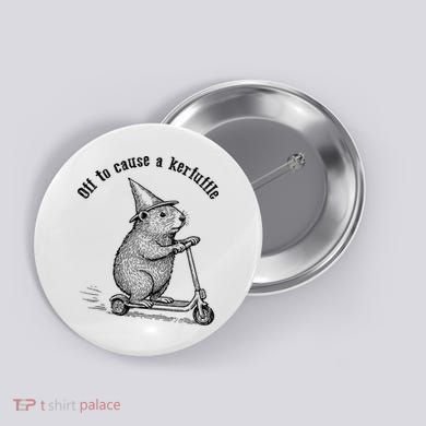 Off To Cause A Kerfuffle Capybara Scooter Chaos Button