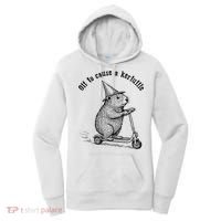 Off To Cause A Kerfuffle Capybara Scooter Chaos Women's Hoodie thumb 0